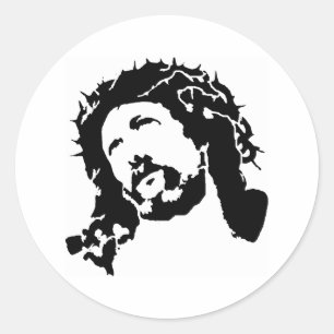 Face of Jesus Classic Round Sticker