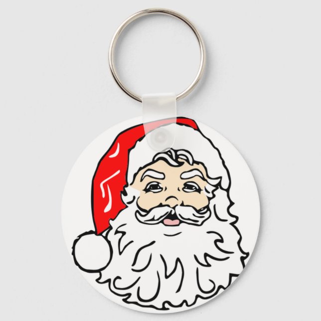 Face of Santa Claus Key Ring (Front)