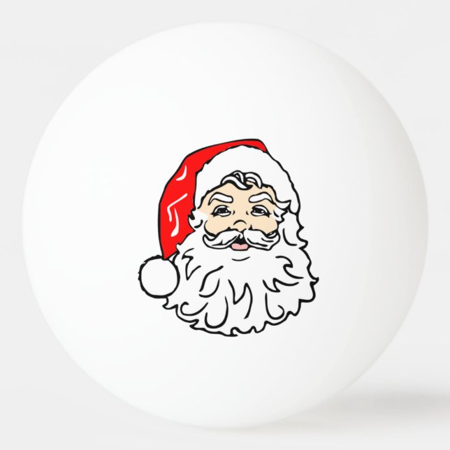 Face of Santa Claus Ping Pong Ball (Front)
