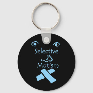 Face of Selective Mutism Key Ring
