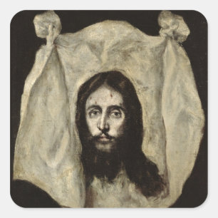 Face of the Christ Square Sticker