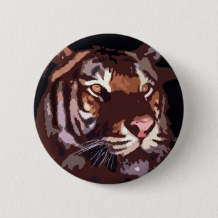 Face of Tiger 6 Cm Round Badge