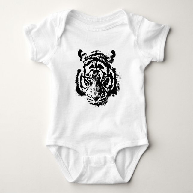Face of Tiger Baby Bodysuit (Front)
