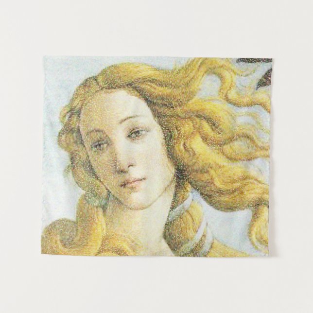 Face of Venus Botticelli painting detail Tapestry (Front (Horizontal))