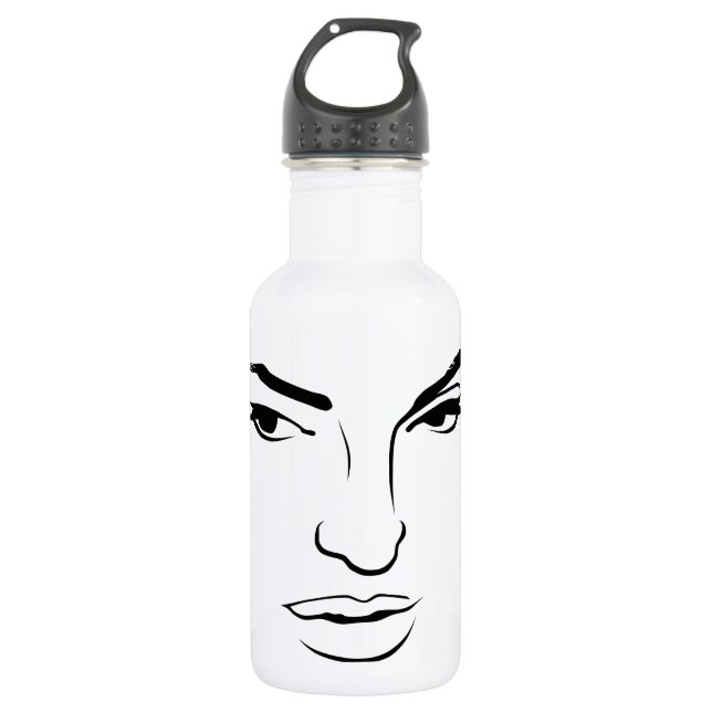 Face of Woman 532 Ml Water Bottle (Front)
