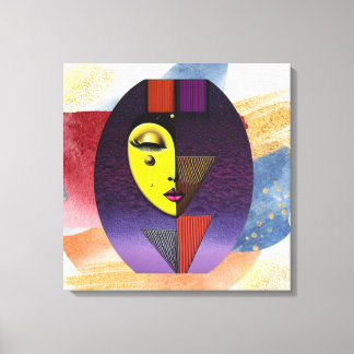 "Face of Woman" Abstract Wall Art on Canvas 