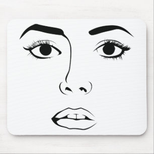 Face of Woman Mouse Mat