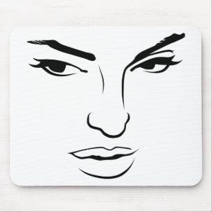 Face of Woman Mouse Mat