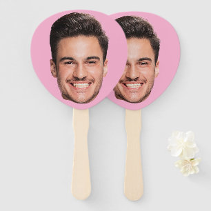 Face On Hand Fan Custom Bachelorette Party Pink