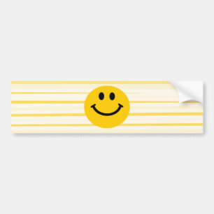 Face on sunny yellow stripes bumper sticker