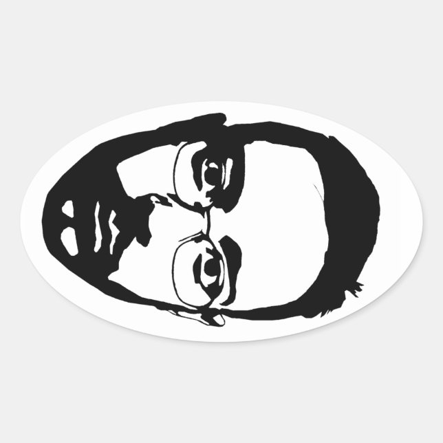 Face (oval sticker) oval sticker (Front)