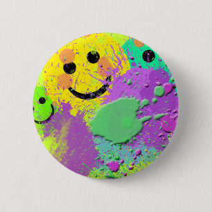 FACE PAINT SURPRISE 6 CM ROUND BADGE