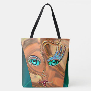 Face-Painted Girly Pattern Tote Bag