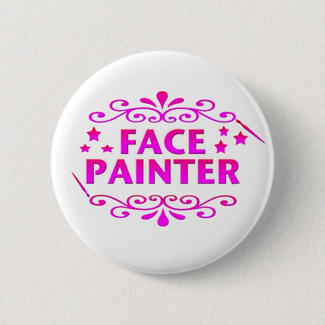 Face Painter 6 Cm Round Badge (Front)