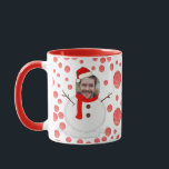 Face Photo Christmas Funny Snowman Coffee Mug<br><div class="desc">This Christmas, give your loved ones a gift that will make them laugh every time they use it! The Personalised Christmas Funny Face Photo Coffee Mug is the perfect way to show your family and friends how much you care. Simply upload a photo of your loved one's face, and our...</div>