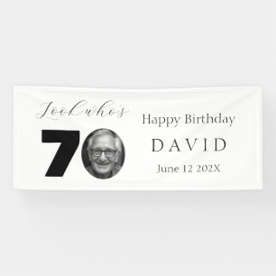 Face Photo Milestone Birthday Party Banner