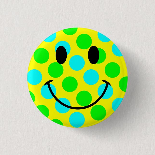 Face Polka Dots 3 Cm Round Badge (Front)