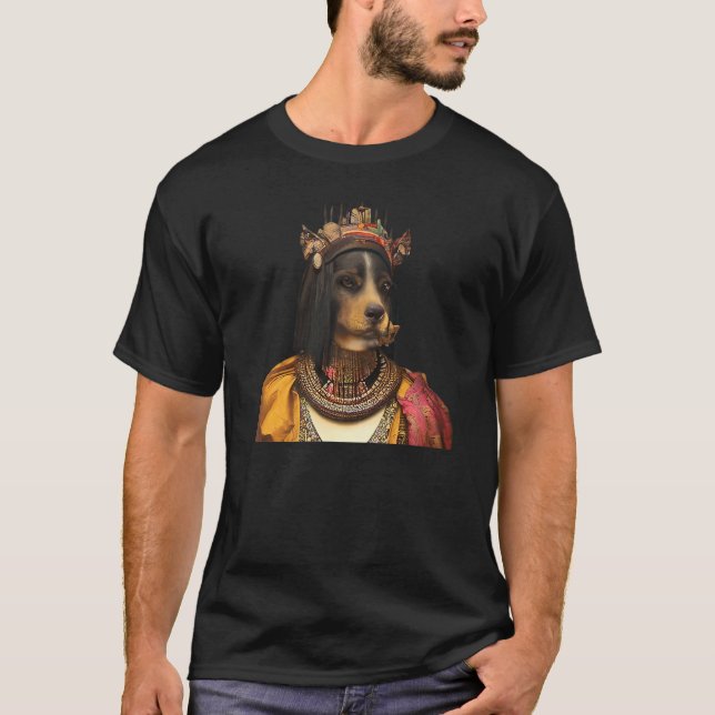 face portrait of an Ancient dog as Cleopatra  1 T-Shirt (Front)