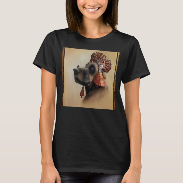 Face portrait of an Ancient dog as Cleopatra T-Shirt (Front)