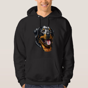 Face Portrait Watercolor Painting Rott Cool Gift R Hoodie