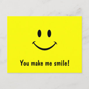 Face Postcard You make me smile!