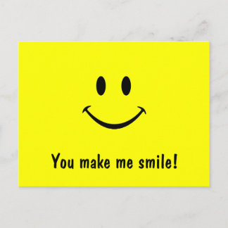 Face Postcard You make me smile!