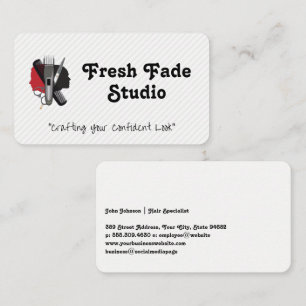 Face Profiles Hair Cutting Tools Business Card
