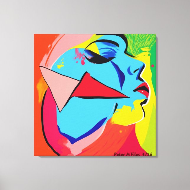 Face Stretched Canvas Print (Front)