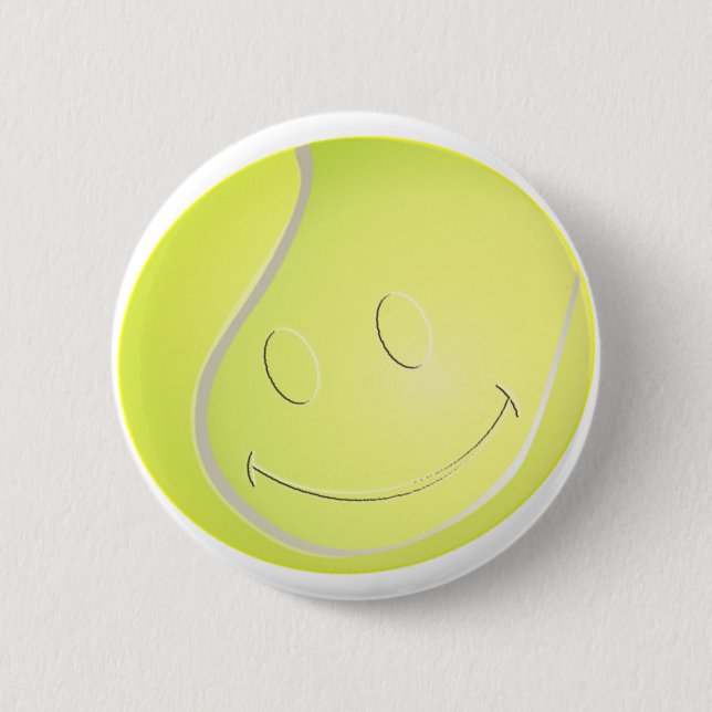 FACE TENNIS BALL 6 CM ROUND BADGE (Front)