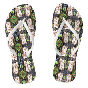 Face The Snake - Cottonmouth / Water Moccasin Flip Flops