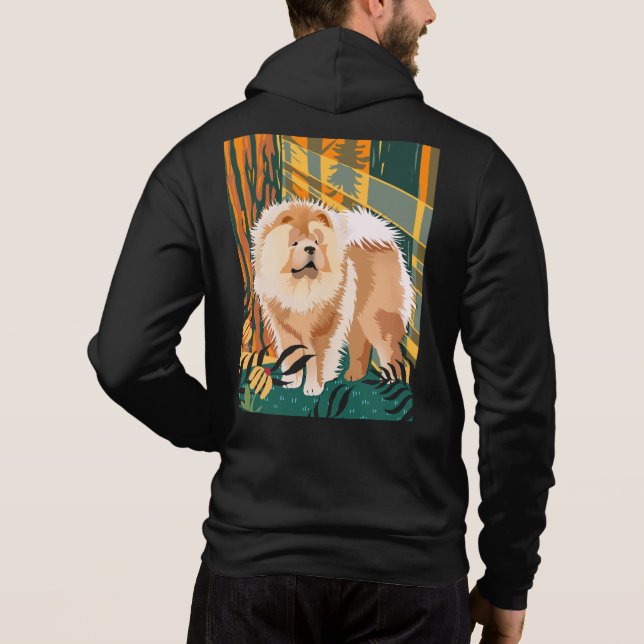 FACE THE SUN  Chow zippered hoodie (Back)