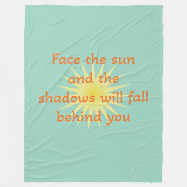 Face the sun fleece blanket (Front)