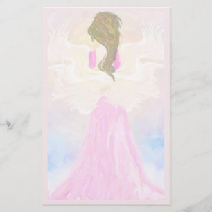 Face The Sun Pink Angel Stationery