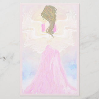 Face The Sun Pink Angel Stationery