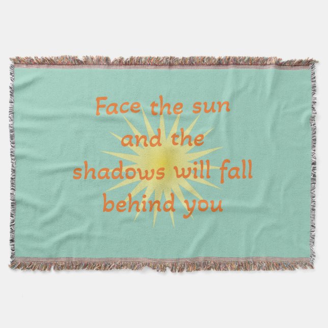 Face the sun throw blanket (Front)