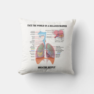 Face The World In A Relaxed Manner Breathe Deeply Cushion