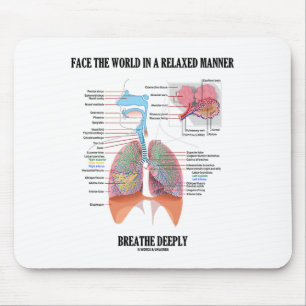 Face The World In A Relaxed Manner Breathe Deeply Mouse Mat