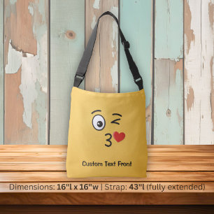 Face Throwing a Kiss Crossbody Bag