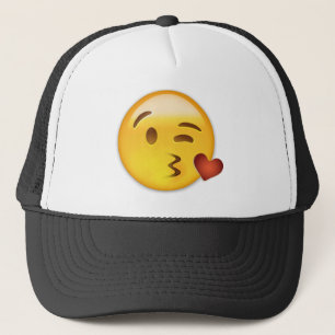 Face Throwing A Kiss Emoji Trucker Hat
