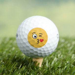 Face Throwing a Kiss Golf Balls