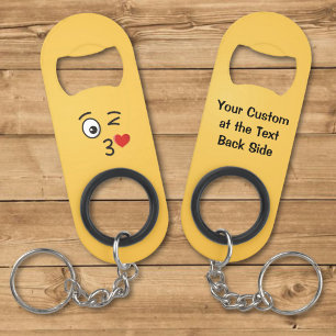 Face Throwing a Kiss Keychain