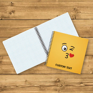 Face Throwing a Kiss Notebook