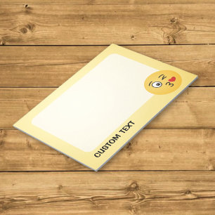 Face Throwing a Kiss Notepad