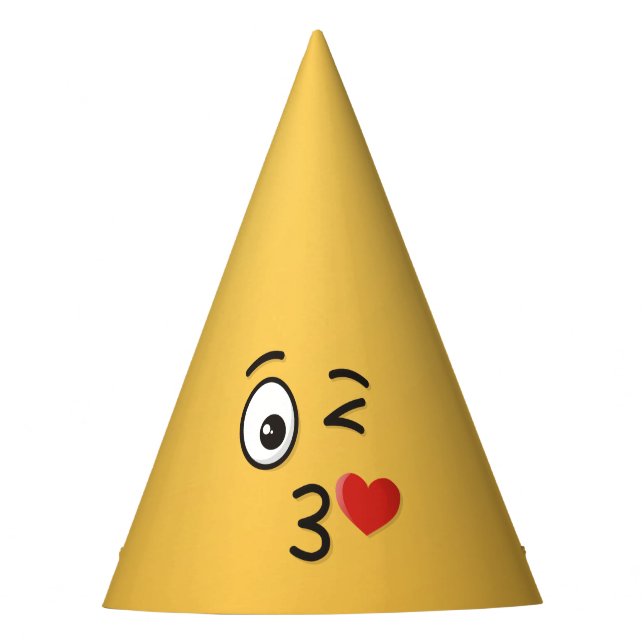 Face Throwing a Kiss Party Hat (Front)