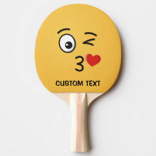 Face Throwing a Kiss Ping Pong Paddle