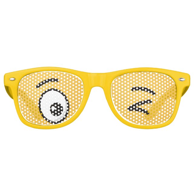 Face Throwing a Kiss Retro Sunglasses (Front)