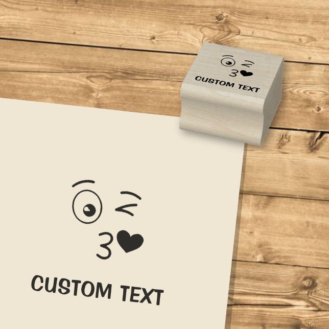 Face Throwing a Kiss Rubber Stamp (Creator Uploaded)