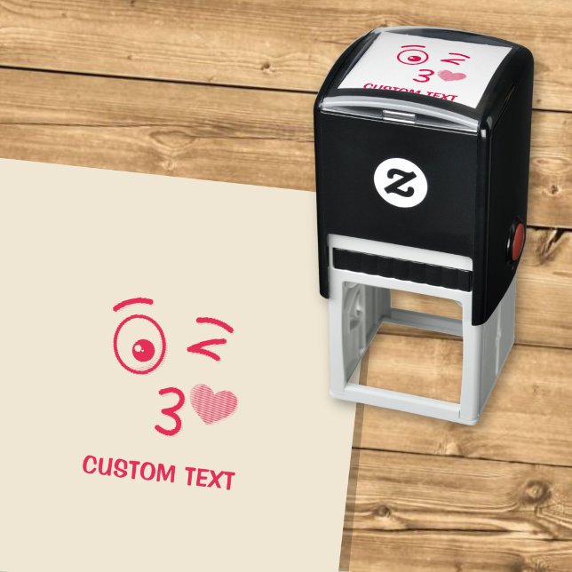 Face Throwing a Kiss Self-inking Stamp (Creator Uploaded)