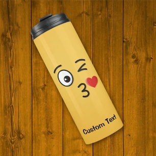 Face Throwing a Kiss Thermal Tumbler