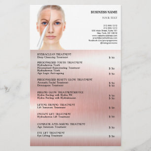 FACE TREATMENTS Beauty Salon flyer